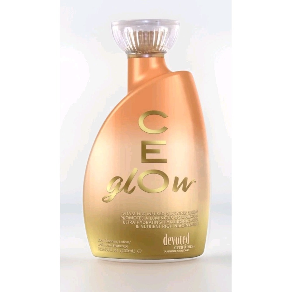 Devoted Creations CEglOw Dark Tanning Bed Lotion Vitamin C Glow Serum 13.5oz NEW